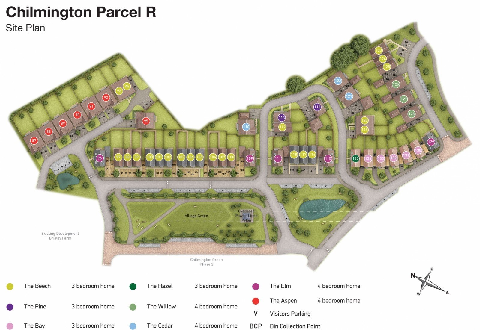 chilmington site plan parcel R scaled Beech - Chilmington, Kent