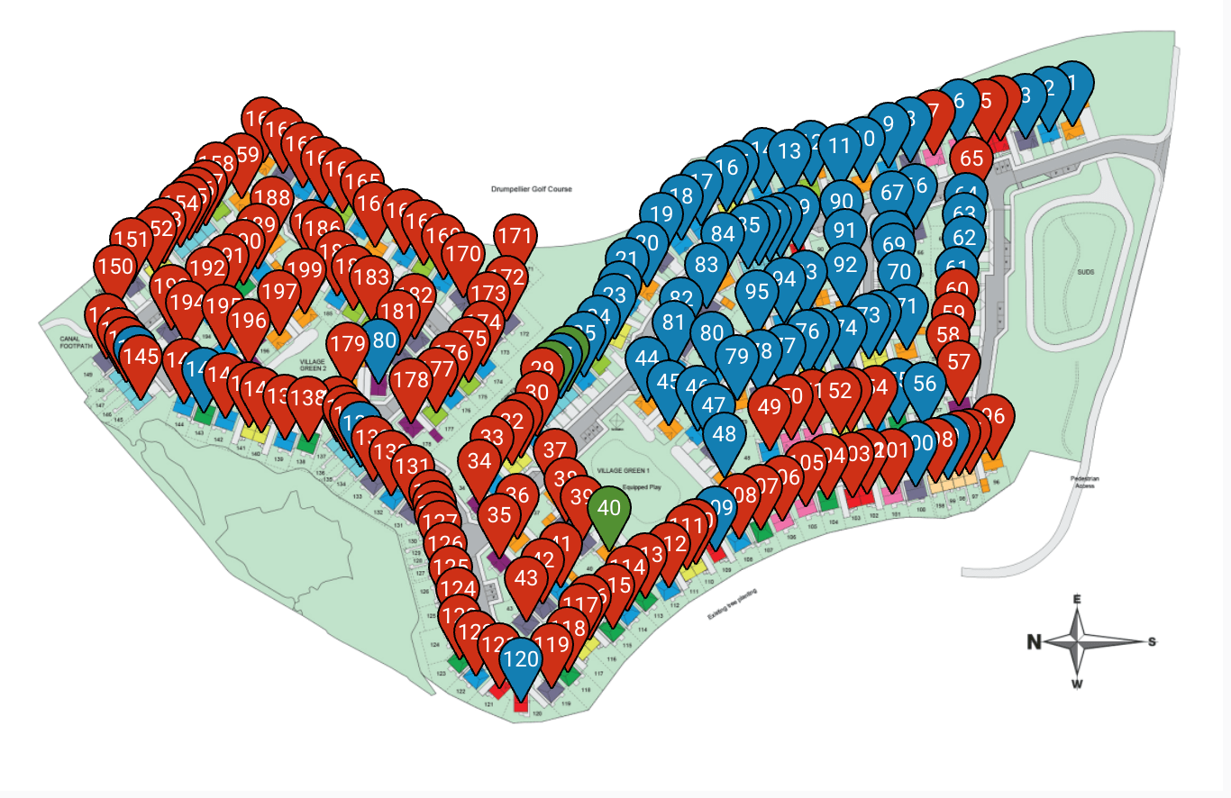 the fairways site plan Coull - Lairds Brae, Glasgow