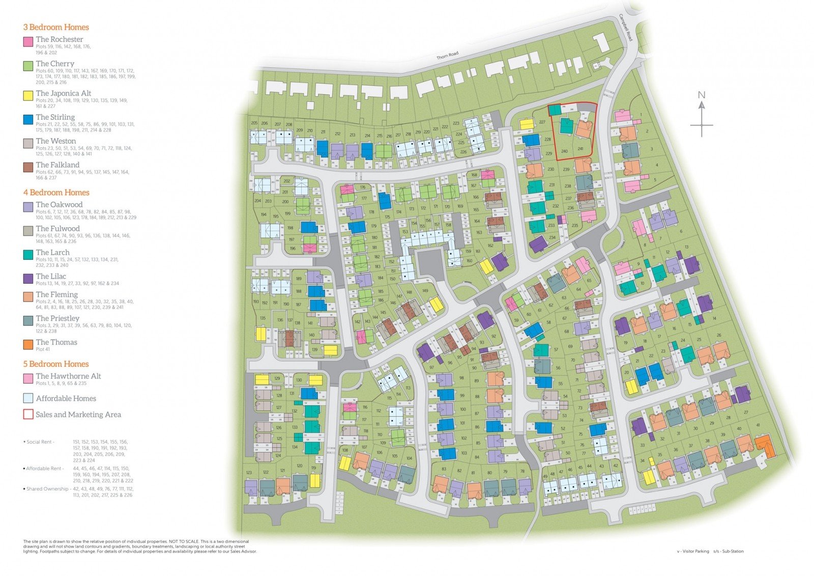 site plan The Weston - The Brackens, Greater Manchester