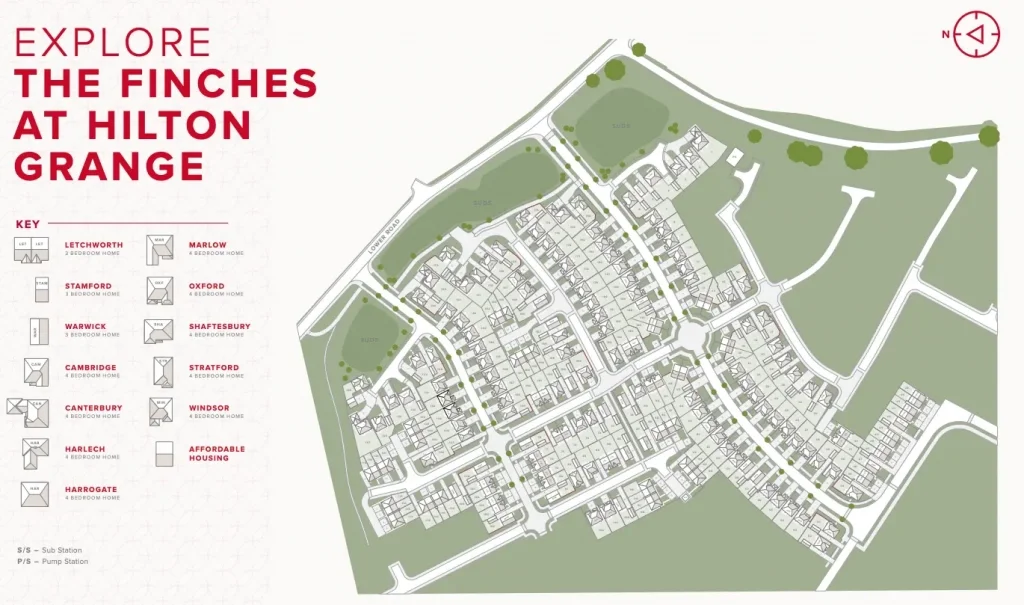 The Finches at Hilton Grange site plan The Windsor - The Finches, Merseyside